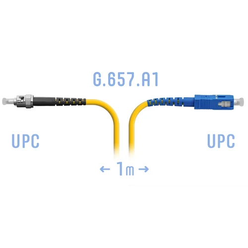 Патчкорд оптический ST/UPC-SC/UPC SM G.657.A1 1 метр