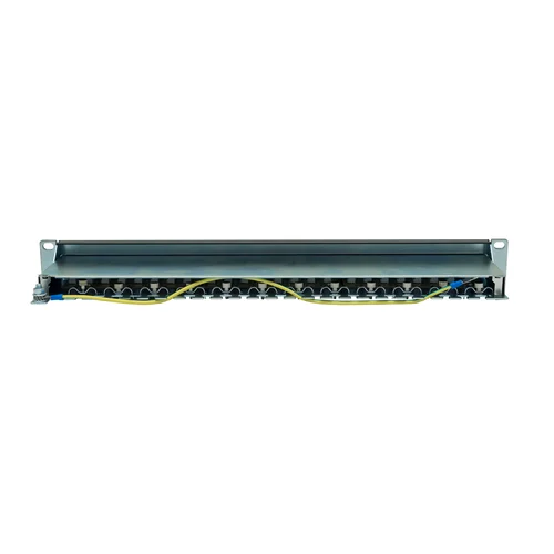 Коммутационная панель SNR, 19" экранированная, 1U, 24 порта, cat.6А, горизонтальная заделка
