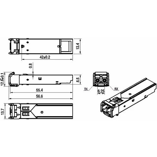 Модуль SFP+ CWDM оптический, дальность до 10км (10dB), 1610нм