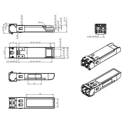 Модуль SFP 2.5G CWDM оптический, дальность до 120км (34dB), 1370нм