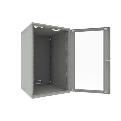 Шкаф телекоммуникационный настенный 18U, 523х600х866мм серия LITE (стеклянная дверь)
