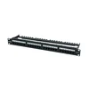 Коммутационная панель SNR, 19" неэкранированная, 1U, 24 порта, cat.6А, горизонтальная заделка