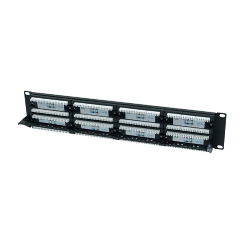 Коммутационная панель SNR, 19" неэкранированная, 2U, 48 портов, cat.6А, горизонтальная заделка
