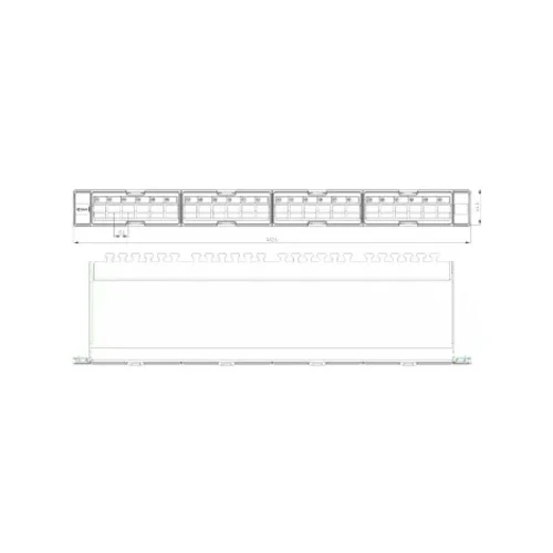 Коммутационная панель SNR, 19" для модулей KeyStone, незагруженная, неэкранированная, 1U, 24 порта, разборная, порты без шторок