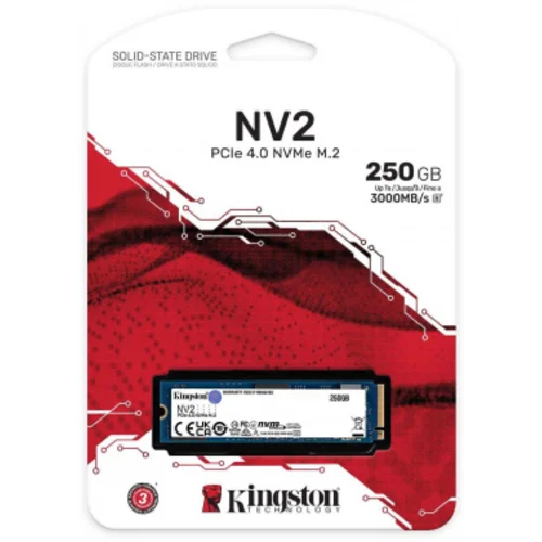 Накопитель SSD Kingston PCIe 4.0 x4 250GB SNV2S/250G NV2 M.2 2280