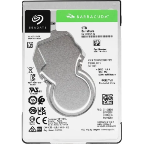 Жесткий диск Seagate SATA-III 2Tb ST2000LM015 Notebook/Desktop Barracuda (5400rpm) 128Mb 2.5"