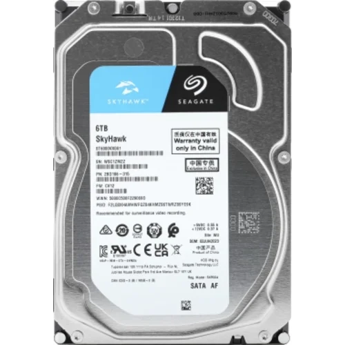 Жесткий диск Seagate SATA-III 6Tb ST6000VX001 Surveillance Skyhawk (5400rpm) 256Mb 3.5"