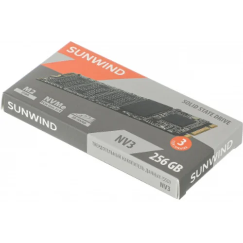 Накопитель SSD SunWind PCIe 3.0 x4 256GB SWSSD256GN3T NV3 M.2 2280