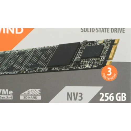 Накопитель SSD SunWind PCIe 3.0 x4 256GB SWSSD256GN3T NV3 M.2 2280