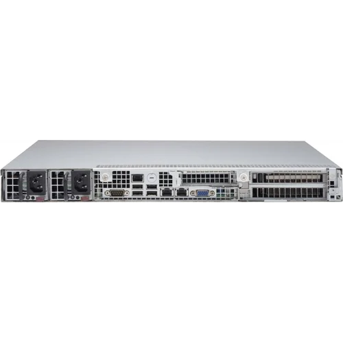 Платформа Supermicro 1U SYS-6018R-MTR, Два процессора E5-2600v3/v4, DDR4, 4x3,5" HDD SATA, 2x1000Base-T