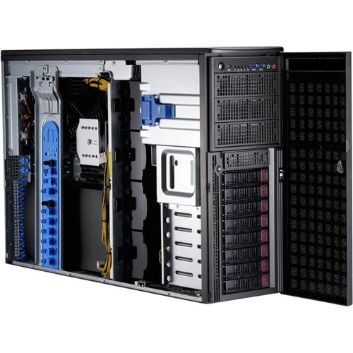 Платформа Supermicro 4U SYS-7049GP-TRT, до двух процессоров Intel Scalable, DDR4, 8x3,5" HDD SATA, 2x10Gbase-T, до четырех графических ускорителей