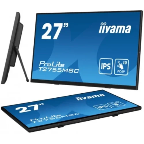 Монитор Iiyama 27" ProLite T2755MSC-B1 черный IPS LED 16:9 HDMI M/M матовая 400cd 178гр/178гр 1920x1