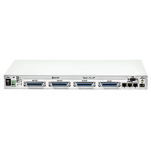 VoIP-шлюз TAU-72.IP: 72хFXS, 3хRJ45-10/100/1000, 2 слота для SFP, SIP/H.323, 1U, AC 220V