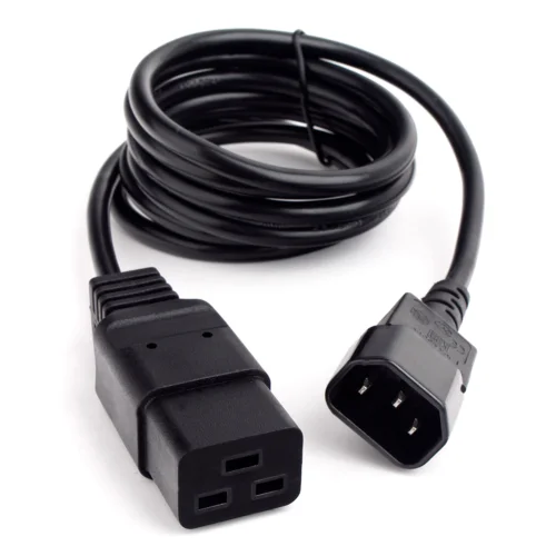 Шнур питания электрический силовой, серии TP-PC, IEC 60320 C14/IEC 60320 С19 прямой, 250B, 10A, 3х1.0 мм², 1.8 м
