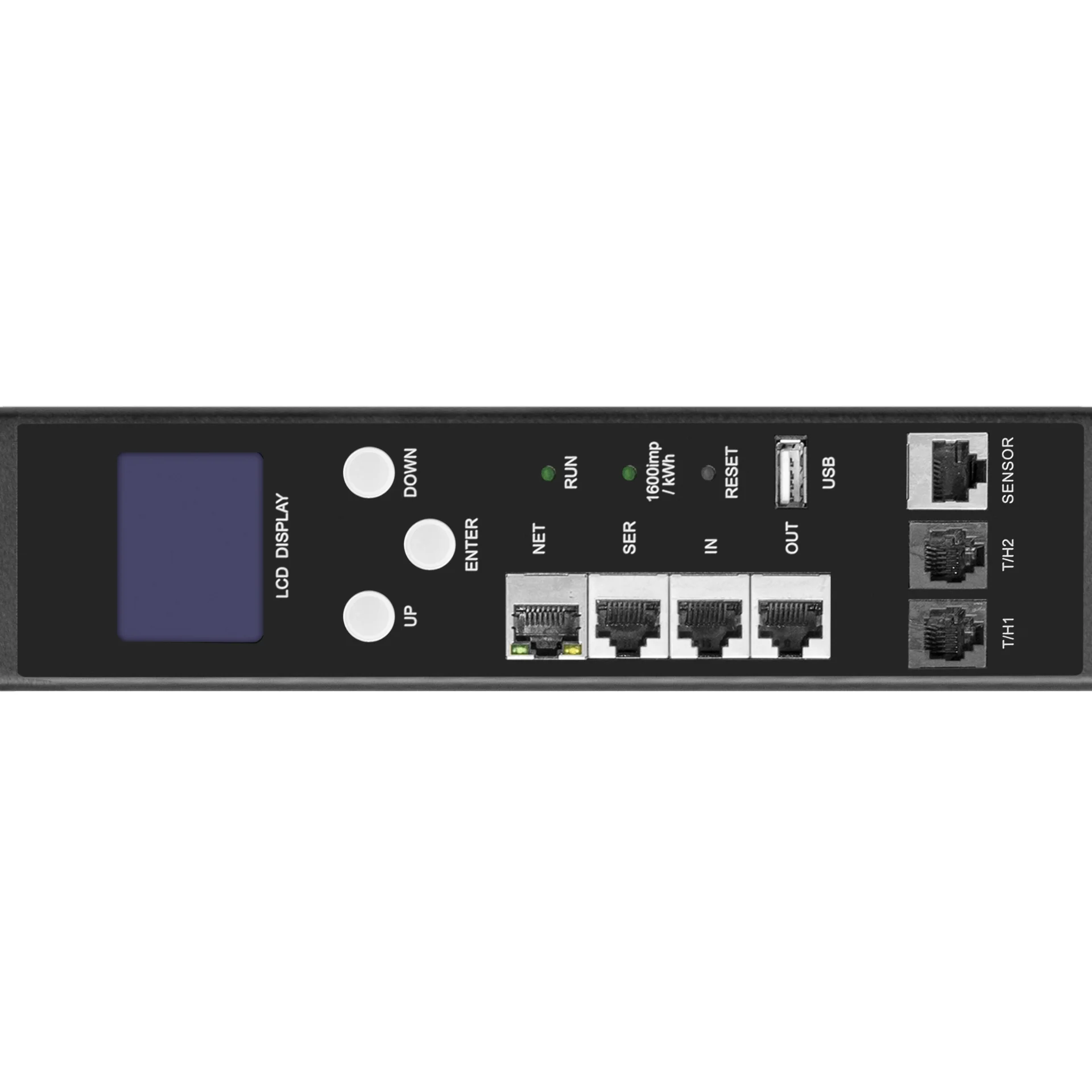 Блок розеток с функциями измерения каждой розетки серия PRO, 21xC13, 3xC19, вход IEC60309 3x16A (3P+N+PE)