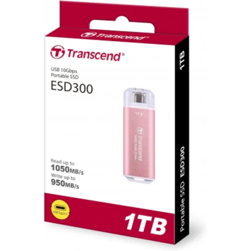 Накопитель SSD Transcend USB-C 1TB TS1TESD300P ESD300 розовый