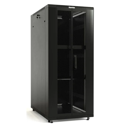 Шкаф напольный 19-дюймовый, 42U, 2055x600х800 мм (ВхШхГ), передняя и задняя распашные перфорированные двери (75%), ручка с замком