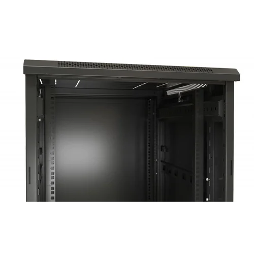 Шкаф напольный 19-дюймовый, 42U, 2055x600х800 мм (ВхШхГ), передняя и задняя распашные перфорированные двери (75%), ручка с замком