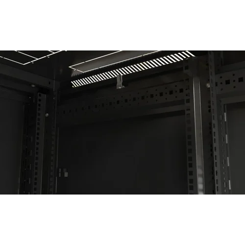 Шкаф напольный 19-дюймовый, 42U, 2055x600х800 мм (ВхШхГ), передняя и задняя распашные перфорированные двери (75%), ручка с замком