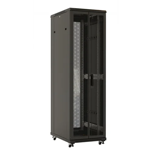 Шкаф напольный 19-дюймовый, 42U, 2055x800х1000 мм (ВхШхГ), передняя и задняя распашные перфорированные двери, 2 вертикальных кабельных организаторf