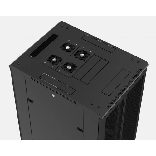 Шкаф напольный 19-дюймовый, 42U, 2055x800х1000 мм (ВхШхГ), передняя и задняя распашные перфорированные двери, 2 вертикальных кабельных организаторf