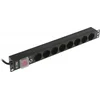 Блок распределения питания Lanmaster TWT-PDU19-16A8P-1.8 гор.размещ. 8xSchuko базовые 16A Schuko 1.8