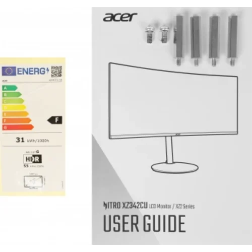Монитор Acer 34" Nitro XZ342CUS3bmiipphx черный VA LED 1ms 21:9 HDMI M/M матовая HAS Piv 400cd 178гр