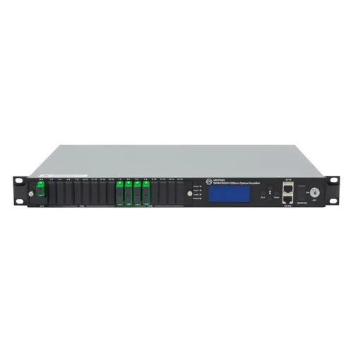 Оптический усилитель VERMAX для сетей КТВ, 1 вход, 8*23dBm выход, RT1, 1U