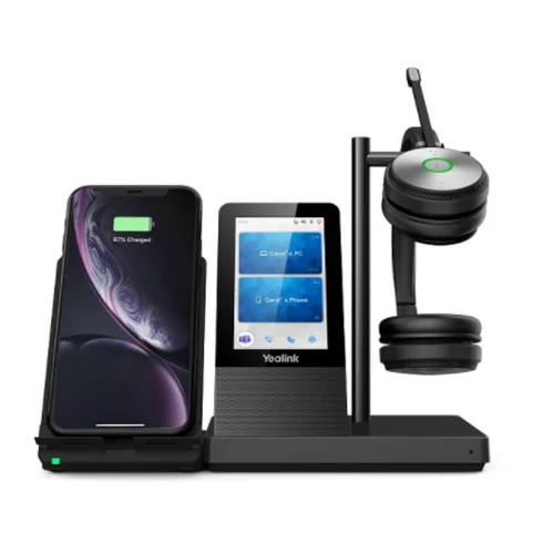 WH66 Dual UC Дуо, Беспроводная, HD звук, 160м DECT, Шумоподав, Дисплей 4'', USB-хаб, Bluetooth