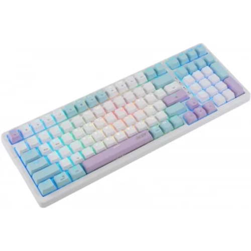 Клавиатура Acer OKW304 механическая белый USB Multimedia for gamer LED (ZL.KBDCC.01V)