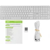 Клавиатура Acer OKR301 белый/серебристый USB беспроводная BT/Radio slim Multimedia (ZL.KBDEE.015)