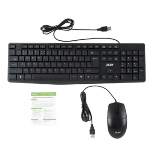 Клавиатура + мышь Acer OMW141 клав:черный мышь:черный USB (ZL.MCEEE.01M)