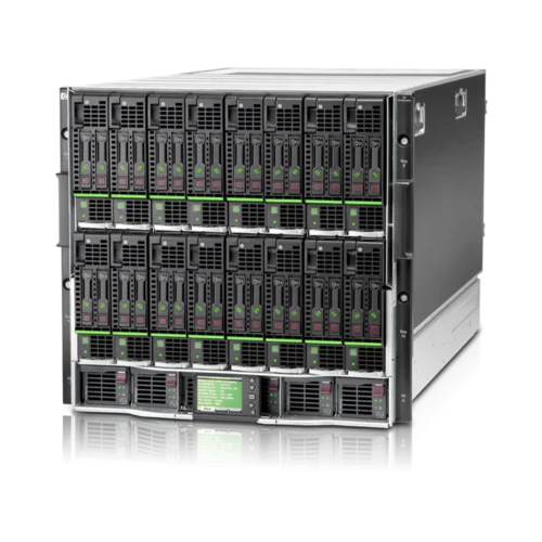 Блейд-система HP c7000, 8 блейд-серверов BL460c Gen8: 2 процессора Intel Xeon 8C E5-2660 2.20GHz, 48GB DRAM, 2x300GB SAS
