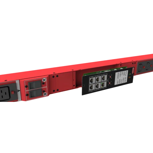 Блок розеток интеллектуальный: Ethernet, 0U, 400V, (3) 32A, in: IEC309, out: (6) C19; (18) C13 с фиксацией кабелей