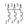 Выключатель автоматический модульный 3п C 6А 4.5кА ВА 47-63 PROxima EKF mcb4763-3-06C-pro