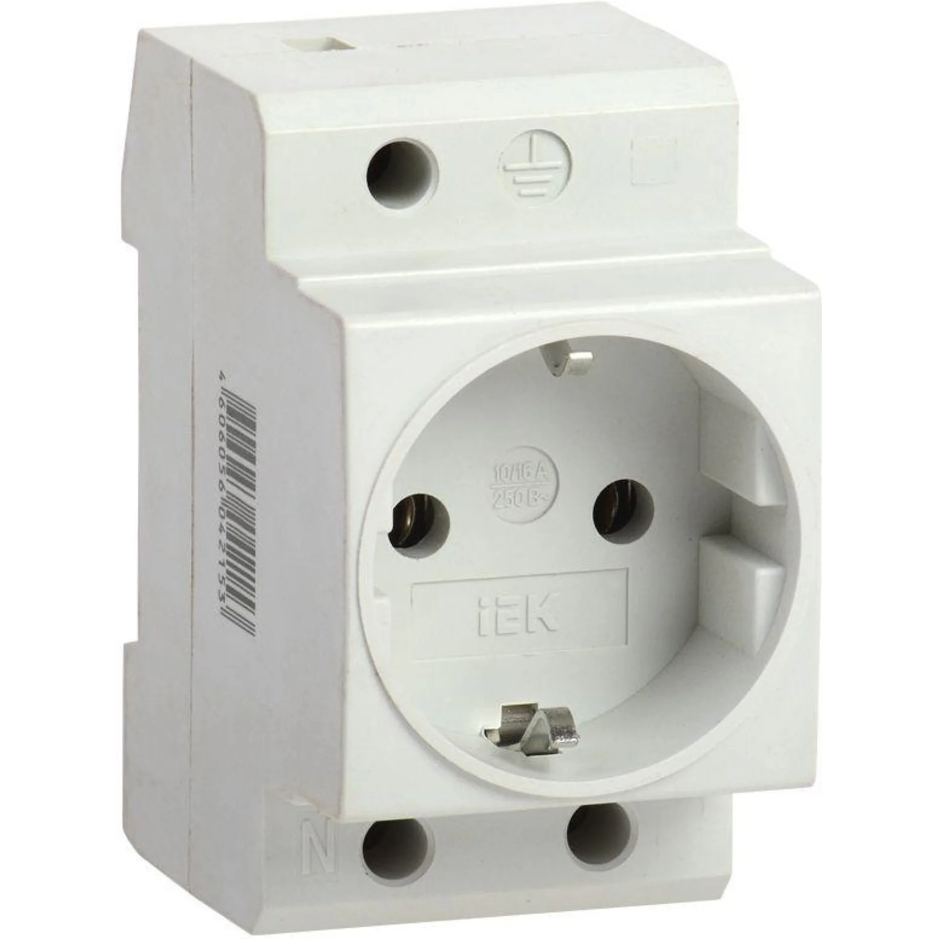 Розетка силовая РАр10-3-ОП с заземл. на DIN-рейку ИЭК MRD10-16 купить ...