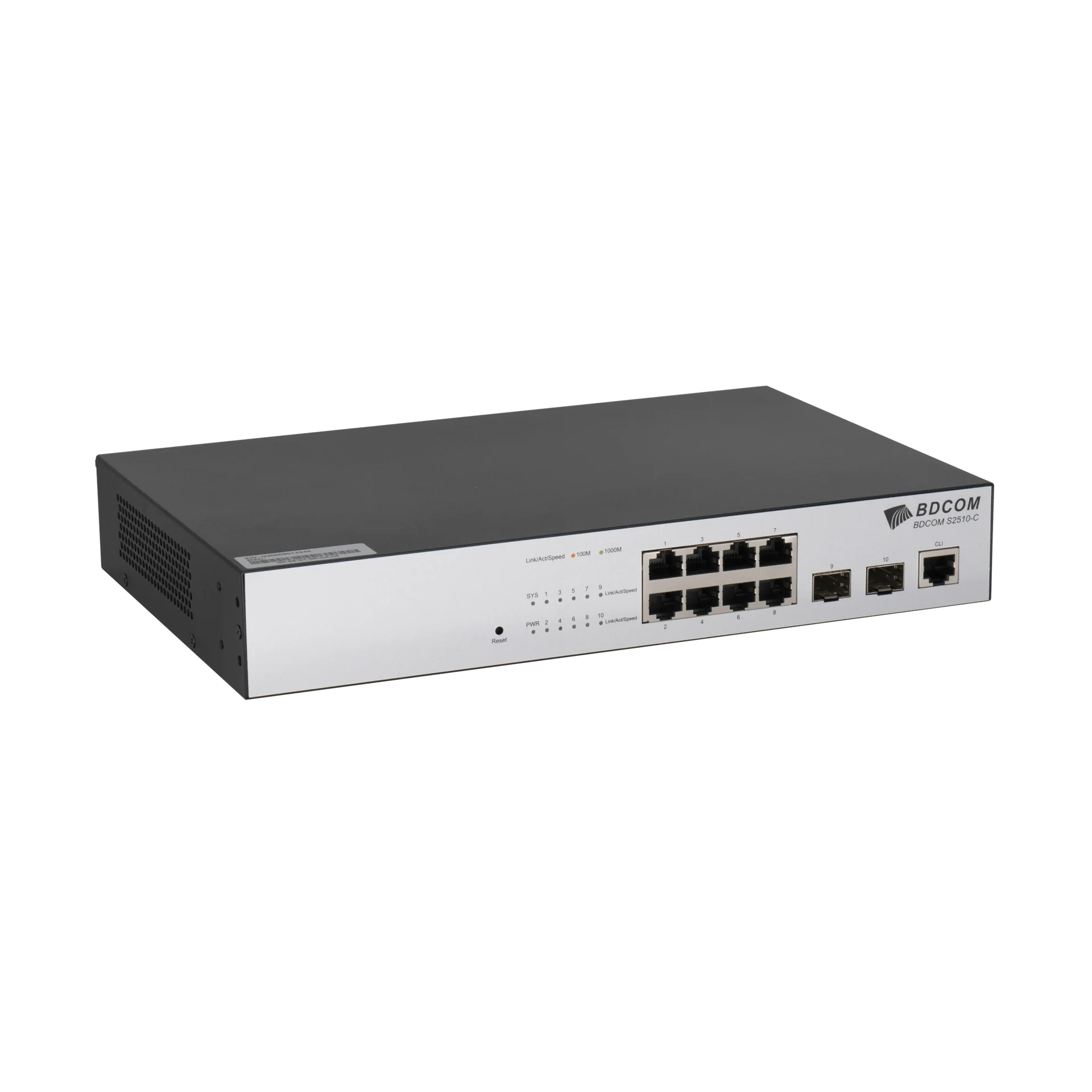 Управляемый коммутатор уровня 2 BDCOM S2510-C, 8x 10/100/1000Base-T, 2x ...
