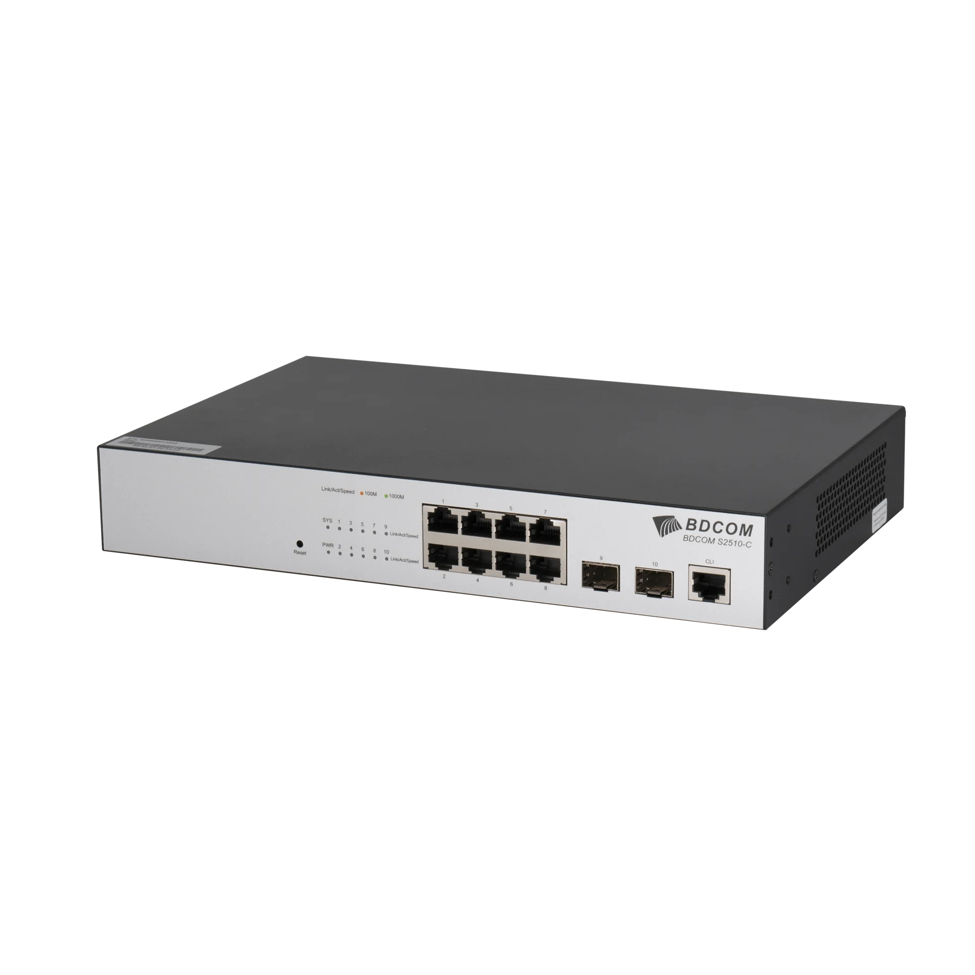 Управляемый коммутатор уровня 2 BDCOM S2510-C, 8x 10/100/1000Base-T, 2x ...