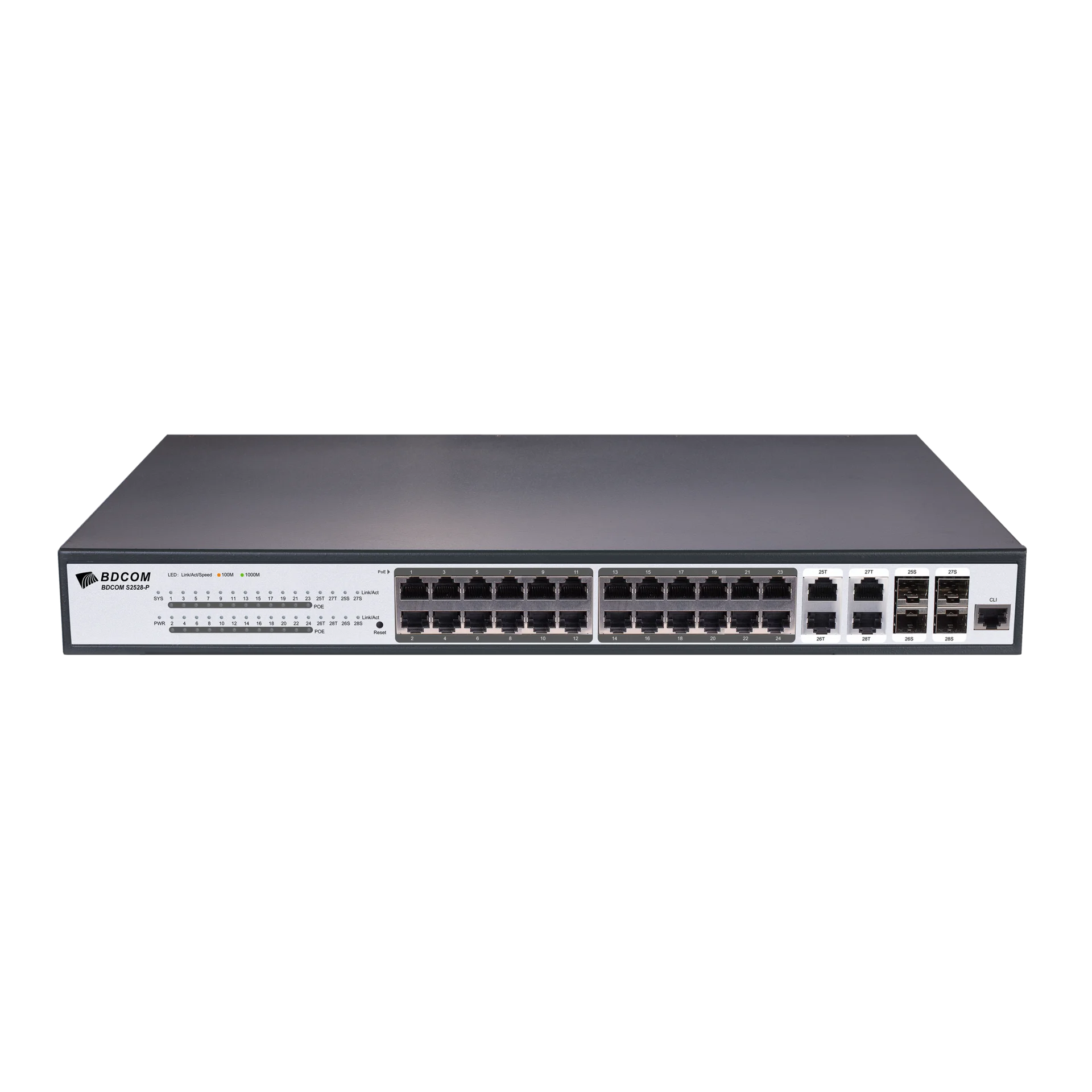 Управляемый PoE коммутатор уровня 2 BDCOM S2528-P, 24x 10/100/1000Base ...
