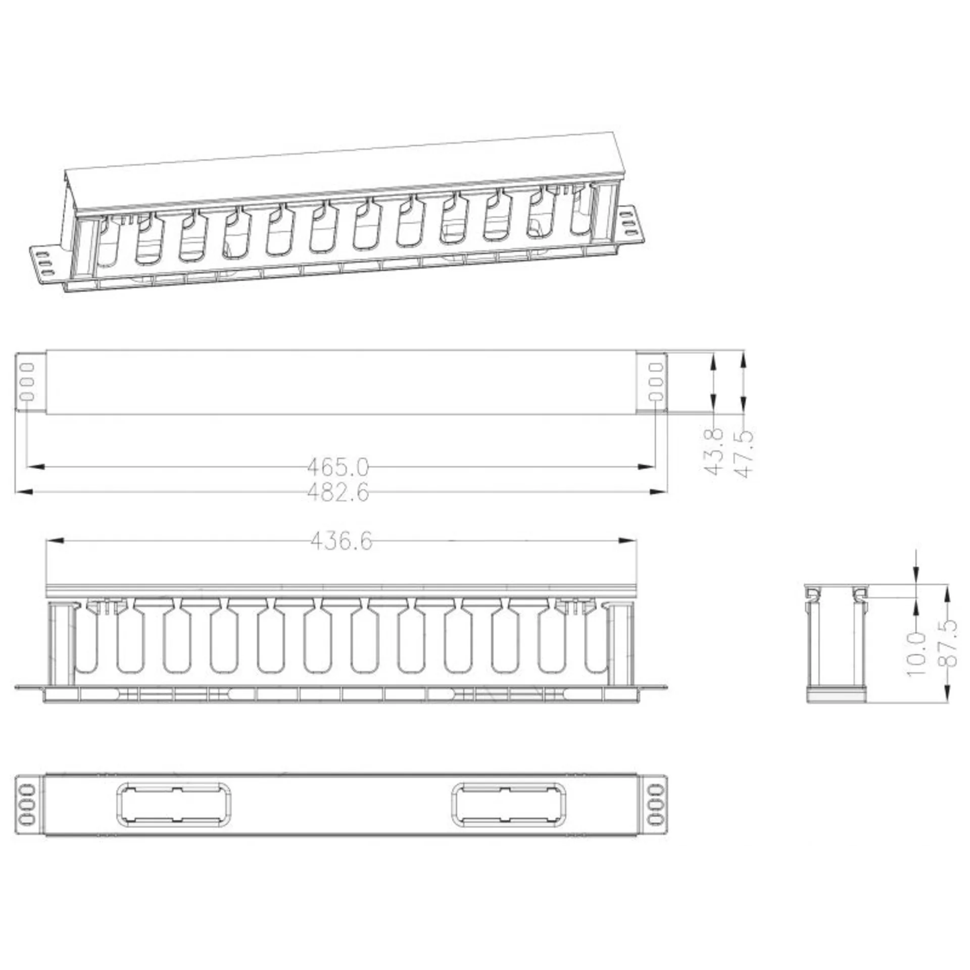 Кабельный органайзер пластиковый, 1U купить в НАГ: цена, отзывы ...