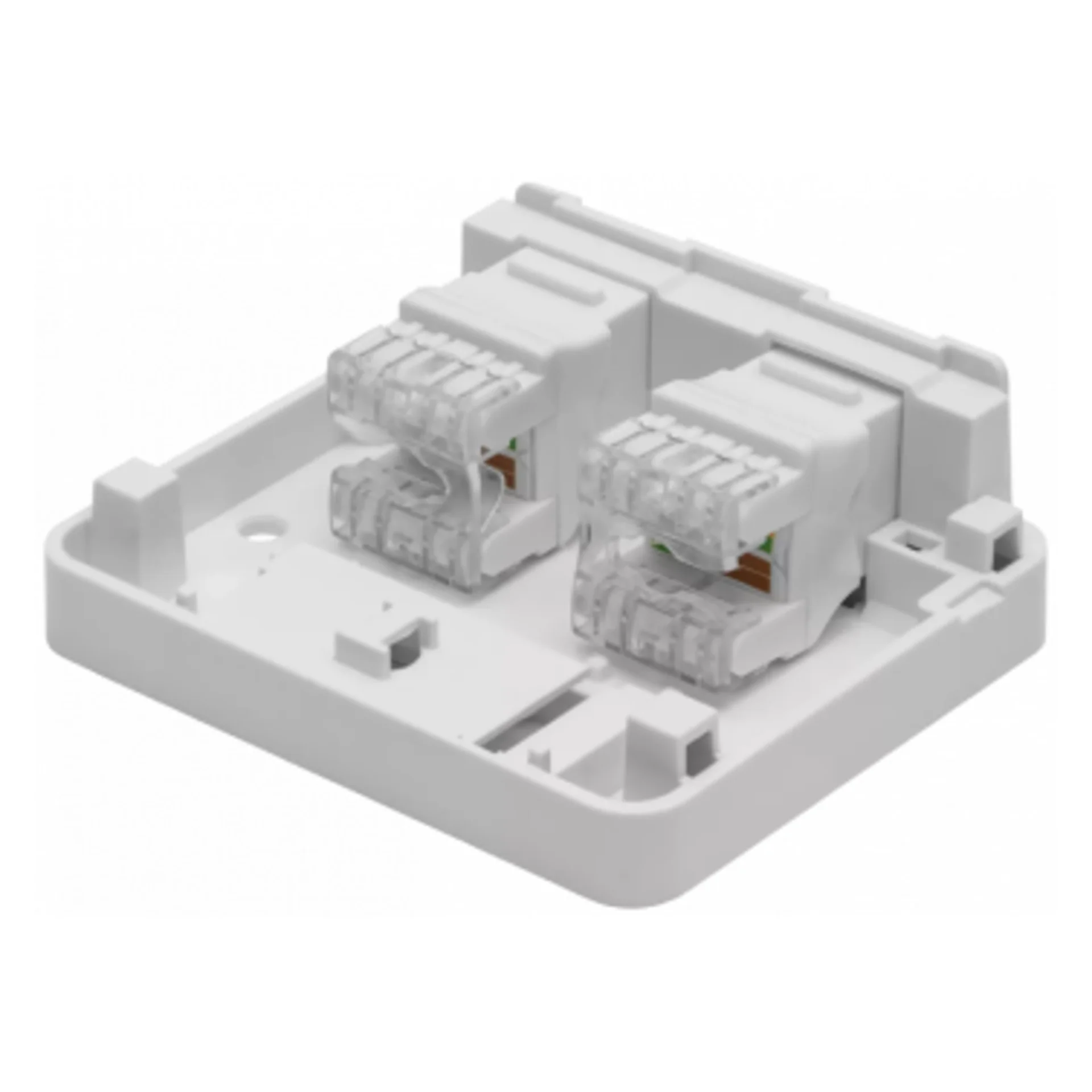 Корпус настенной розетки SNR под модули KeyStone, 2 порта купить по ...
