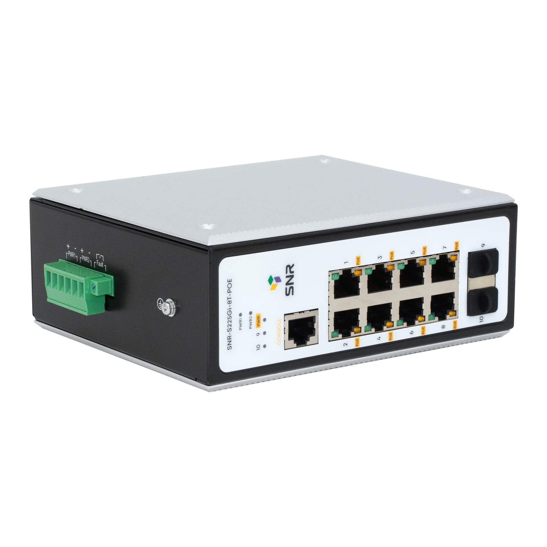 Управляемый промышленный POE коммутатор уровня 2 SNR-S225Gi-8T-POE ...