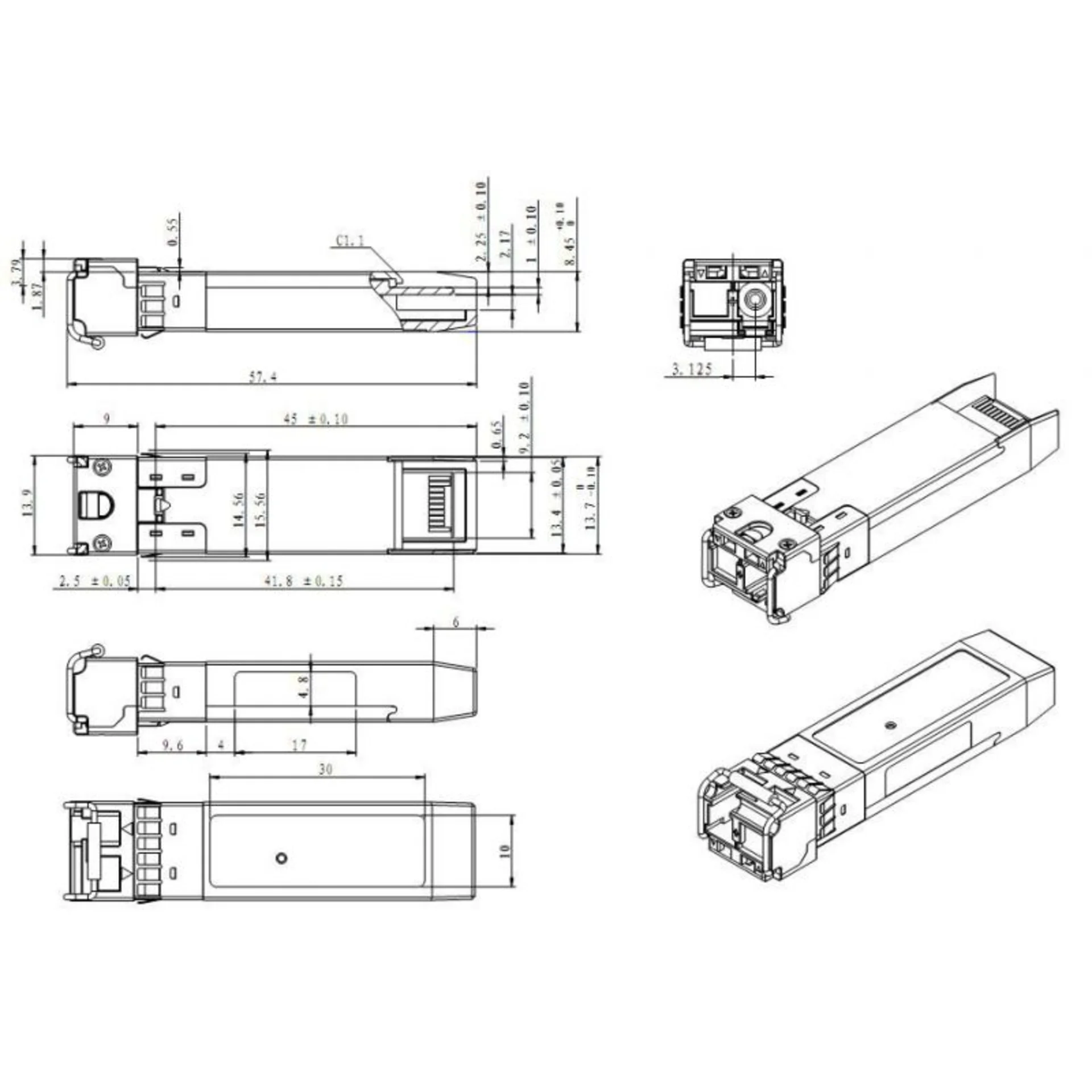 Модуль SFP+ WDM, дальность до 3км (5dB), 1330нм купить в НАГ: цена ...