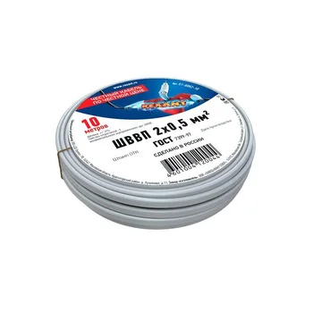 Провод ШВВП 2х0.5 (уп.10м) Rexant 01-8082-10 Провод ШВВП 2х0.5 (уп.10м) Rexant 01-8082-10