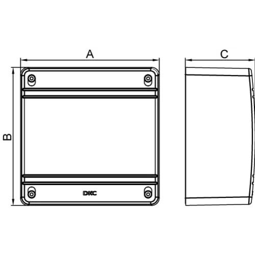 Коробка распределительная 110х110х55мм для кабель-канала DKC 01869 Коробка распределительная 110х110х55мм для кабель-канала DKC 01869