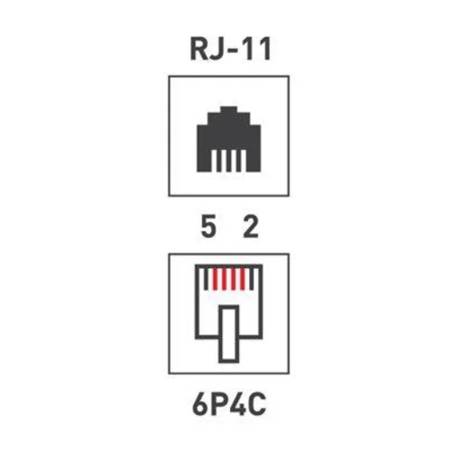 Розетка телефонная 1-м ОП RJ14 (6P4C) кат.3 бел. Rexant 03-0001