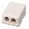 Розетка телефонная 2-м ОП RJ14 (6P4C) кат.3 бел. Rexant 03-0002 Розетка телефонная 2-м ОП RJ14 (6P4C) кат.3 бел. Rexant 03-0002