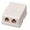 Розетка телефонная 2-м ОП RJ14 (6P4C) кат.3 бел. Rexant 03-0002 Розетка телефонная 2-м ОП RJ14 (6P4C) кат.3 бел. Rexant 03-0002