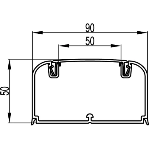 Кабель-канал 90х50 L2000 пластик DKC 09501 Кабель-канал 90х50 L2000 пластик DKC 09501