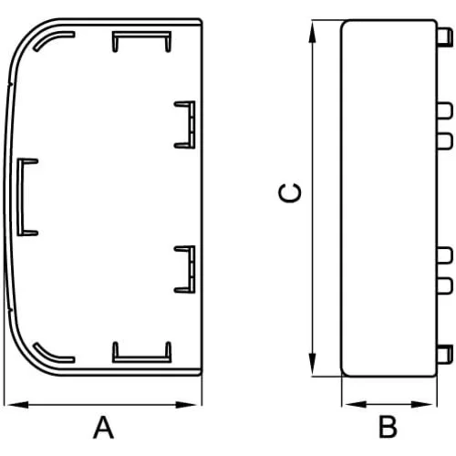 Заглушка для кабель-канала 90х50 DKC 09505 Заглушка для кабель-канала 90х50 DKC 09505